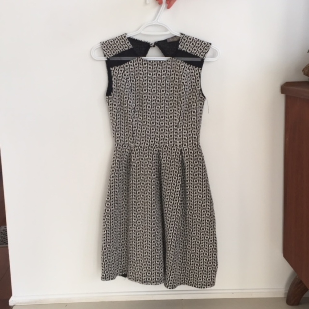 Black and White Patterened Dress